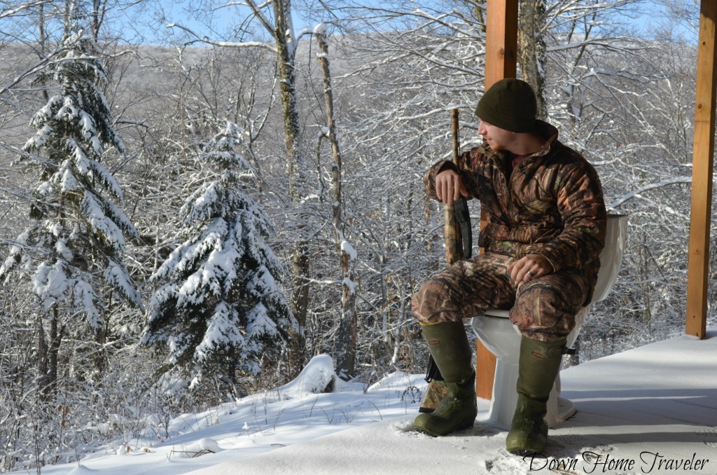 Vermont, Hike, Winter, Snow, Forest, Deer Camp, Vermont Deer Camp, Hunting Camp, Eden Vermont, Hunter, Toilet