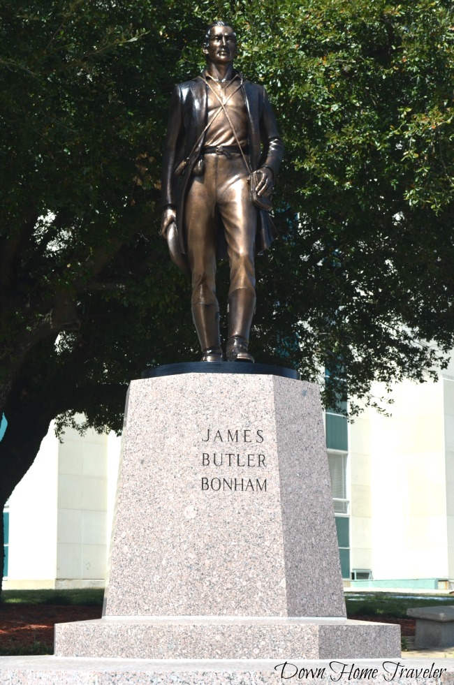 "At the call of his boyhood friend William Barret Travis, he came to Texas in 1835 and engaged in the War for Independence as aide and messenger for Travis. He was faithful unto death at the Alamo March the sixth 1836."