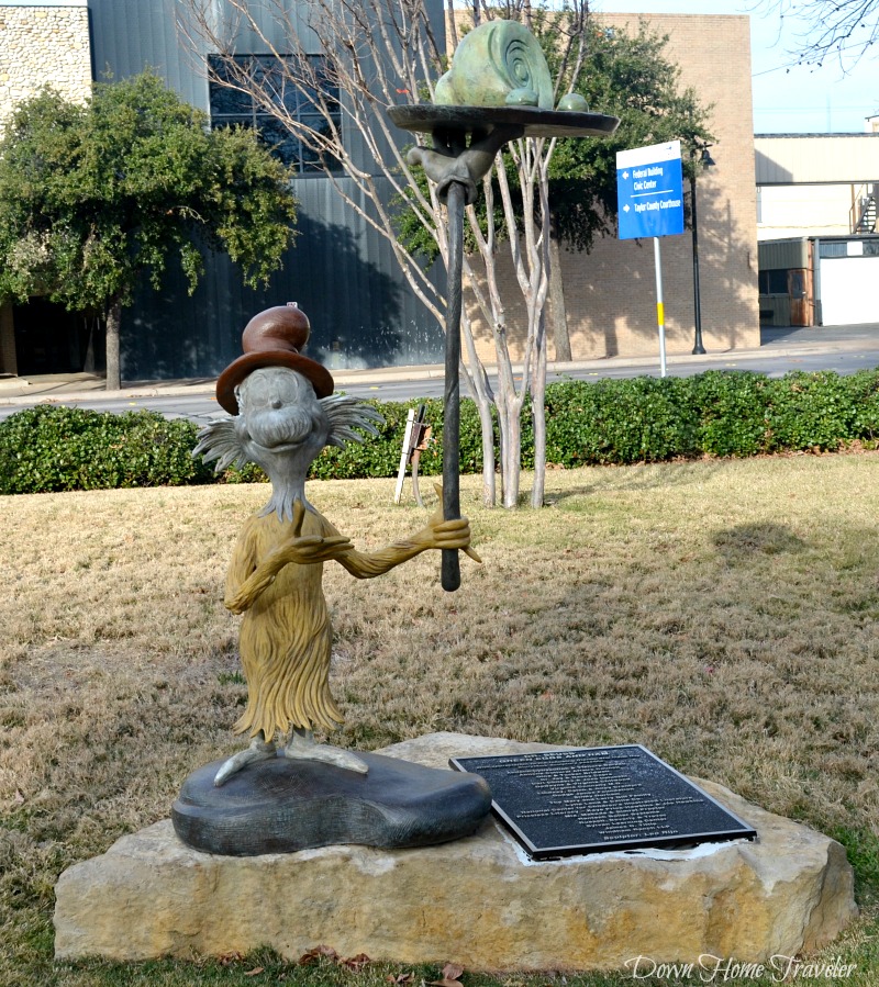 Dr. Seuss, Everman Park, Abilene Texas, Storybook Sculpture,  Green Eggs and Ham